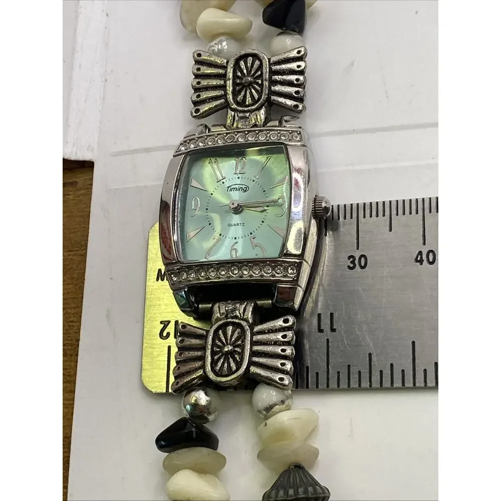 Womens Southwest Style Beaded Watch Works New Battery
